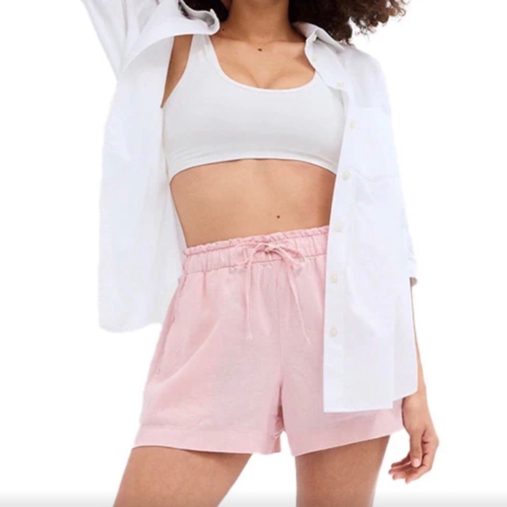 💫GAP Women's Pink Linen Shorts Large